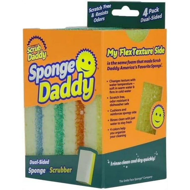 Scrub Daddy Sponge Daddy Dual Sided Sponge (4-Pack) SPMVP - The Home Depot