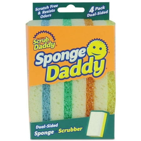 Scrub Daddy Sponge Daddy Sponge 4PK - Dual-Sided Antimicrobial - 4 Pack