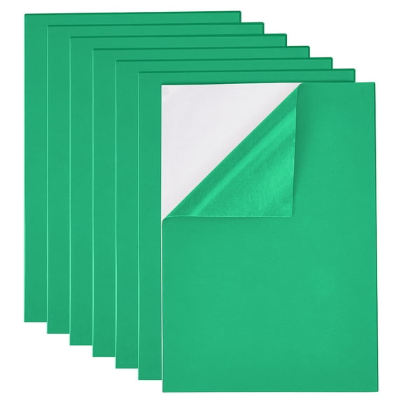 Sponge EVA Sheet Foam Paper Sets With Adhesive Back Antiskid Rectangle Green 30x21x0.1cm