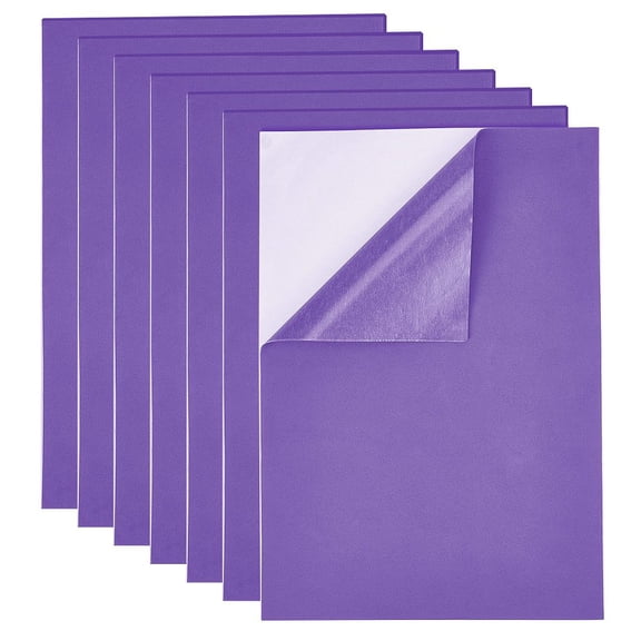 Sponge EVA sheet Foam Paper sets With Adhesive Back Antiskid Rectangle Blue Violet 30x21x0.1cm