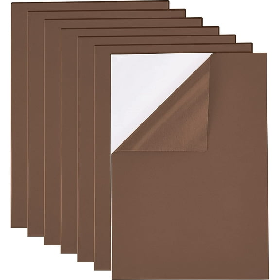 Sponge EVA sheet Foam Paper sets With Adhesive Back Antiskid Rectangle Coconut Brown 30x21x0.1cm