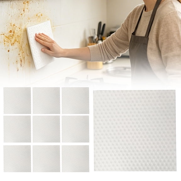 Sponge Eraser Sheets, All-Purpose White Sponge Convex Point Disposable Cleaning Eraser Thin Wipes for Furniture Kitchenware, Hard-to-Reach Places, Shoe, 10 Pcs