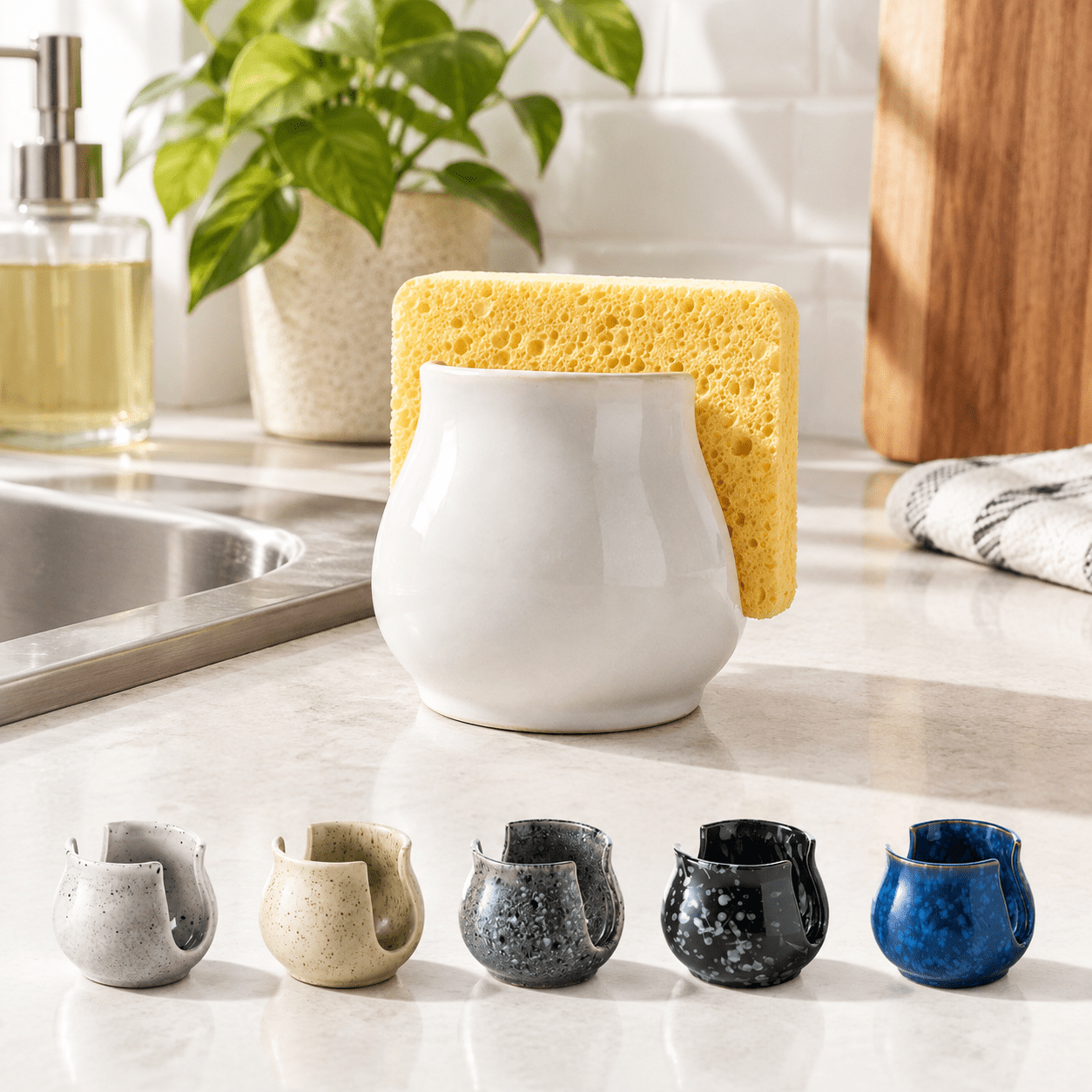 Sponge Holder For Kitchen Sink Ceramic Dish - Walmart.com