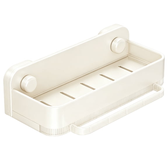 Sponge Holder for Kitchen, Caddy Organizer with Suction Cups, Rustproof Kitchen Storage Rack for Sponge Soap Brush, Corner Design Space Saving, A Shelf