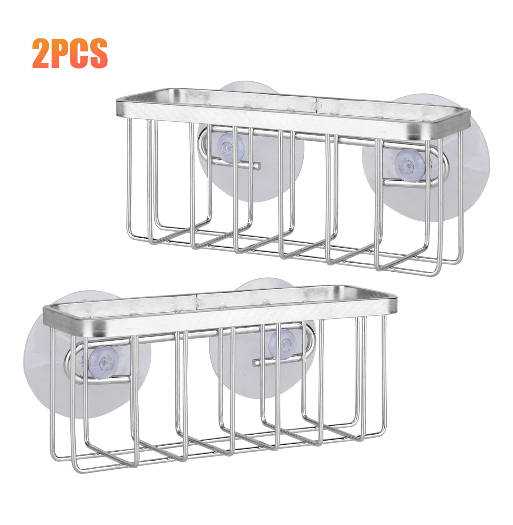 Sponge Holder For Kitchen Sink 2 Pcs Sink Caddy Organizer Stainless