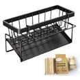thumbnail image 1 of Sponge Holder for Kitchen Sink, Sink Caddy Organizer with with Bamboo Brush and 5x Sisal Sponges,Soap Dispenser Organize Self Drain Tray, Kitchen Countertop Organizers Storage Essentials, 1 of 6