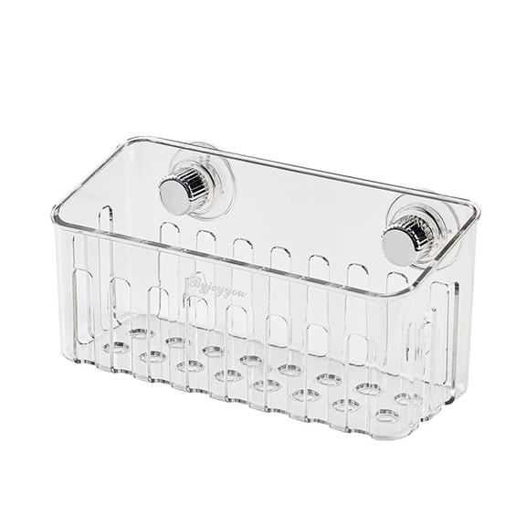 Sponge Holder with Strong Suction Cup, Dish Sponge Caddy Inside Sink Removable, Kitchen Sink Caddy Organizer for Dish Cloth, Brush, Scrubber and Soap, 7.5"× 3.5"× 3.4", 1Pc,Sliver