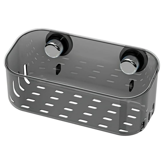 Sponge Holder With Strong Suction Cup,Sink Organizer Rack With Drain,Transparent Plastic Dish Sponge Caddy Inside Sink Removable,Kitchen Sink Caddy Organizer For Dish Cloth, Brush,Scrubber,B