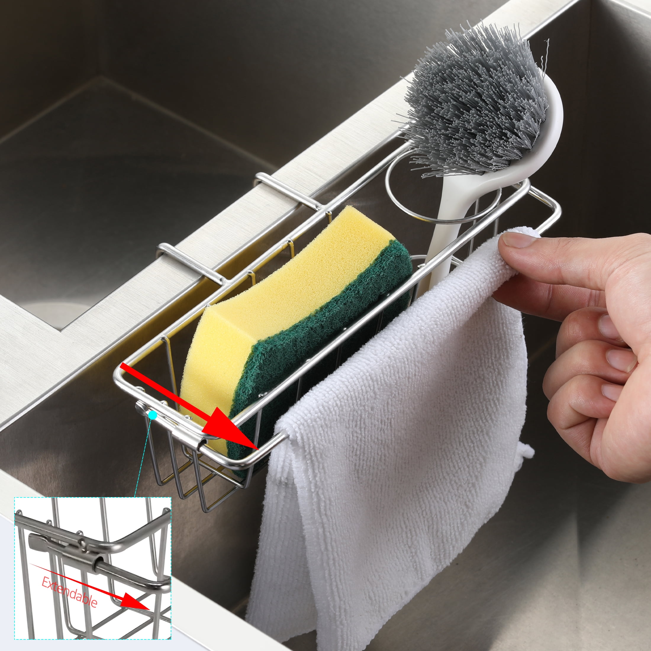 Sponge and brush holder for kitchen sale