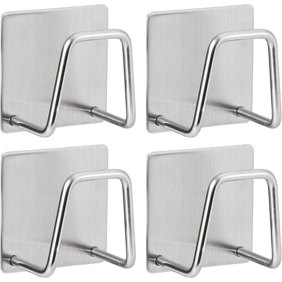 Sponge Holders for Kitchen Sink, Strong Adhesive Small Sponge Holder, Premium Rustproof & Waterproof Kitchen Sink Caddy - Minimal Size - SUS304 Stainless Steel