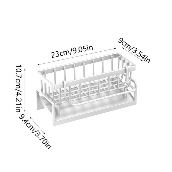 Sponge Kitchen Sink Caddy Organizer Brush Sink Sponge With Auto Draining Tray Kitchen Cleaning Supplies Storage Box