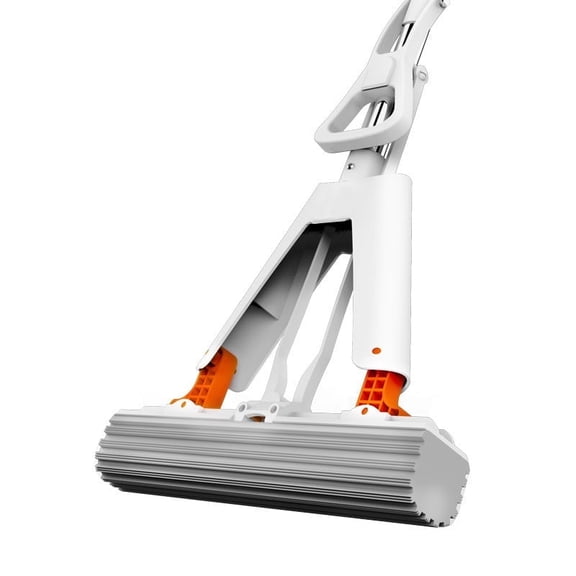 Sponge Mop Absorbs Water and Squeezes Water by Folding The Glue Cotton in Half