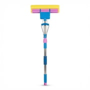 Sponge Mop with Extendable Stainless Steel Handle - Absorbent for Bathroom, Kitchen, Glass, Living Room Hardwood, Tile, Laminate Floors - Easy Lever Squeeze for Dry & Wet Floors