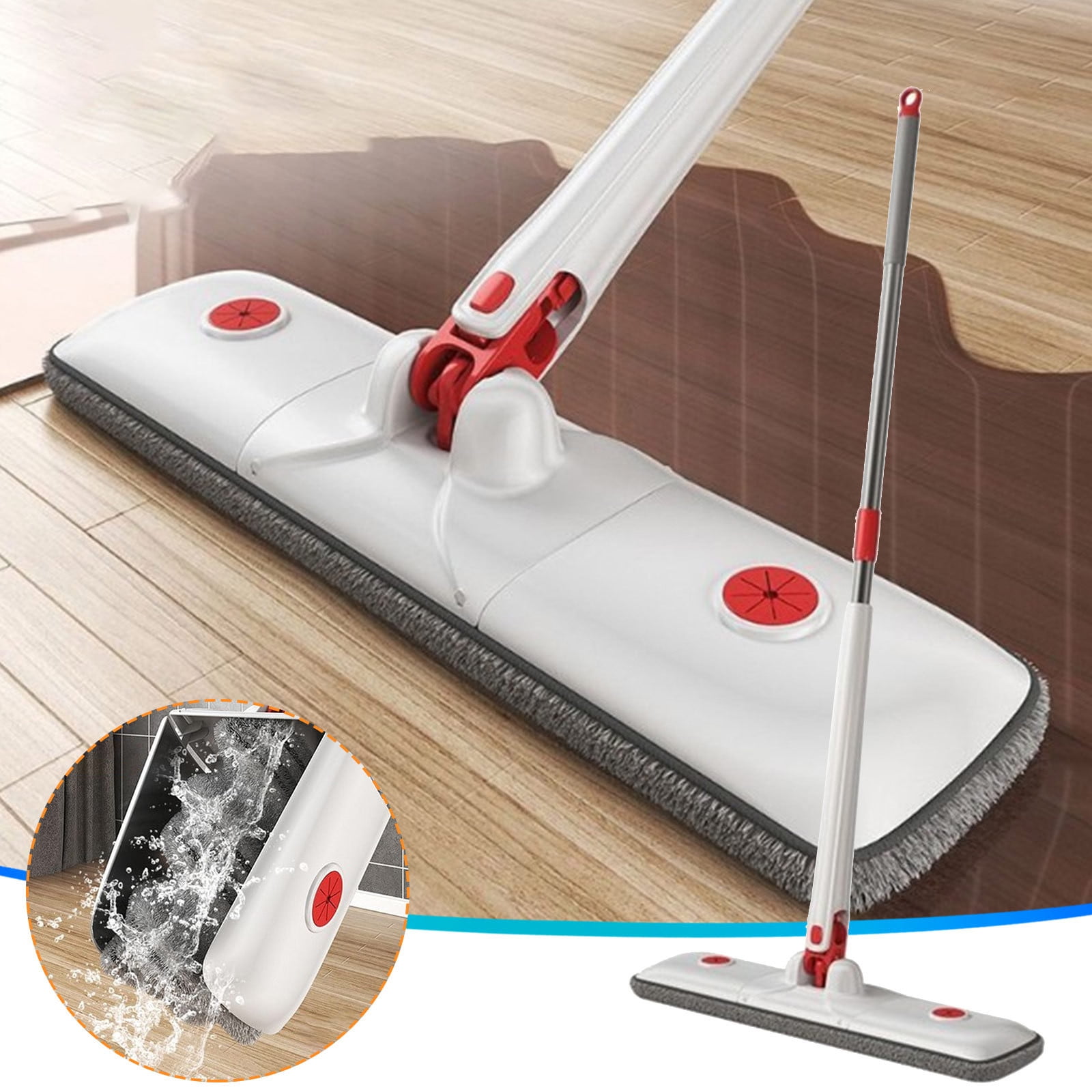 Vfedsrsge Washable Mops for Floors Sponge with ScrubbySelf Twisting