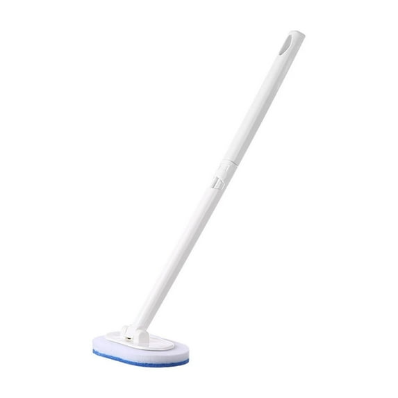 Sponge Scrubber with Long Handle, 18.5" Tub Cleaner Brush with 1 Replace Sponge Head, No Scratch Shower Cleaning Brush for Bathtub, Bathroom Ceilings, Toilet, Kitchen, Floor