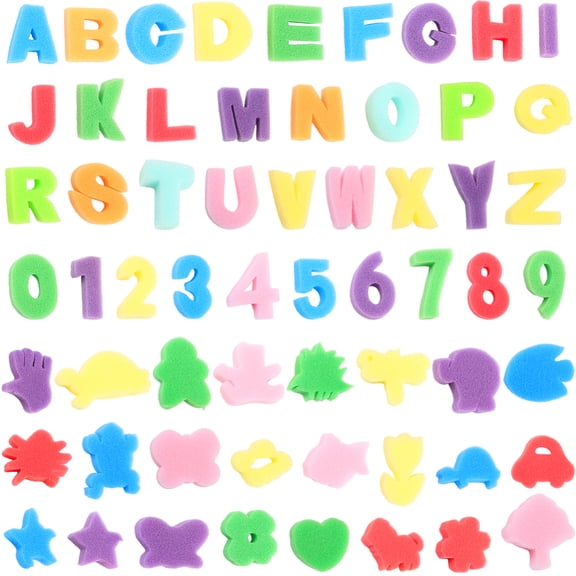 Sponge Stamp Kit Paint Sponges Mixed Color Mixed Shapes 35~65x13~80x11~12mm 1set/style