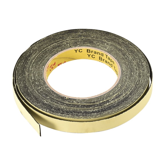Sponge Tape EVA Single Sided Sealing Foam Tape, 10M Length, 15mm Width, 1mm Thick, Black