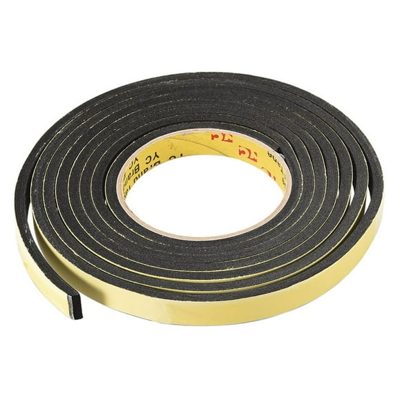 Sponge Tape EVA Single Sided Sealing Foam Tape, 3 Meters Length, 15mm Width, 5mm Thick, Black