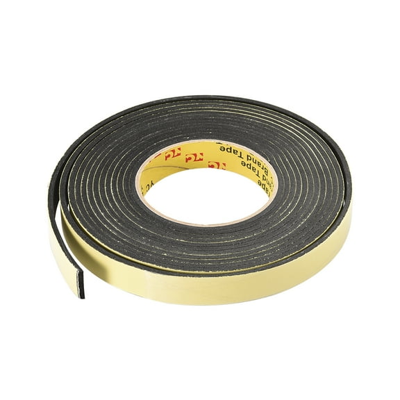 Sponge Tape EVA Single Sided Sealing Foam Tape, 5M Length, 20mm Width, 3mm Thick, Black