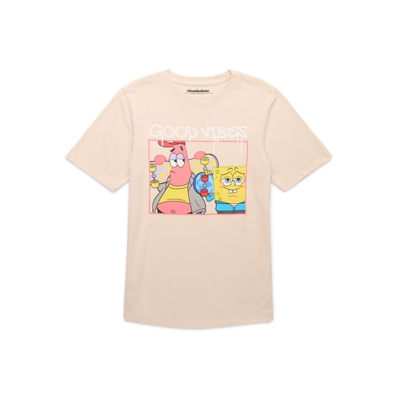 SpongeBoB SquarePants, Boys' & Big Boys', Good Vibes, Short Sleeve ...