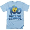 thumbnail image 1 of SpongeBob 100 Days of School Unisex Adult T Shirt, Light Blue, Large, 1 of 4
