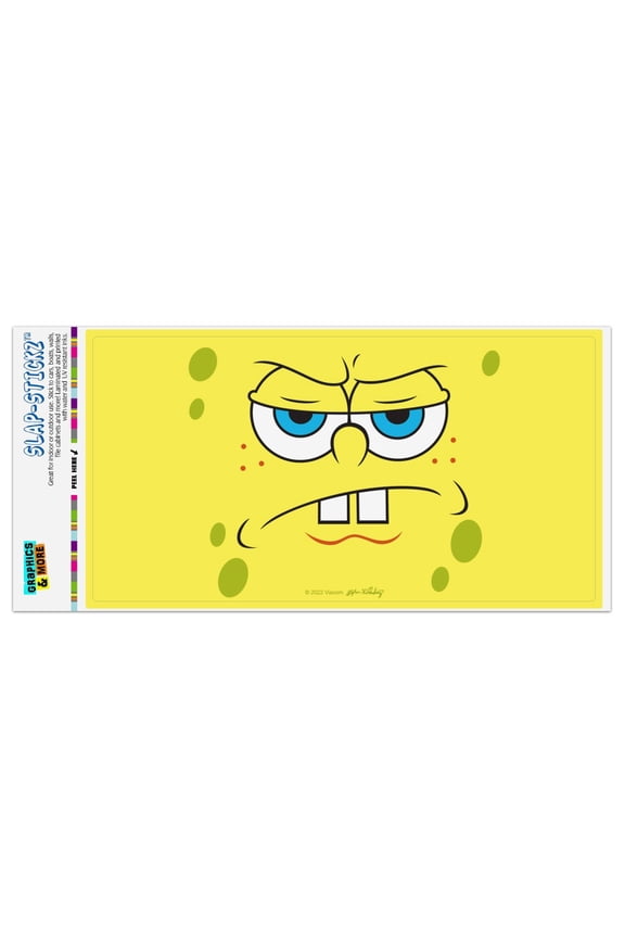 SpongeBob Angry Face Automotive Car Window Locker Bumper Sticker
