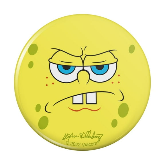 SpongeBob Angry Face Kitchen Refrigerator Locker Button Magnet