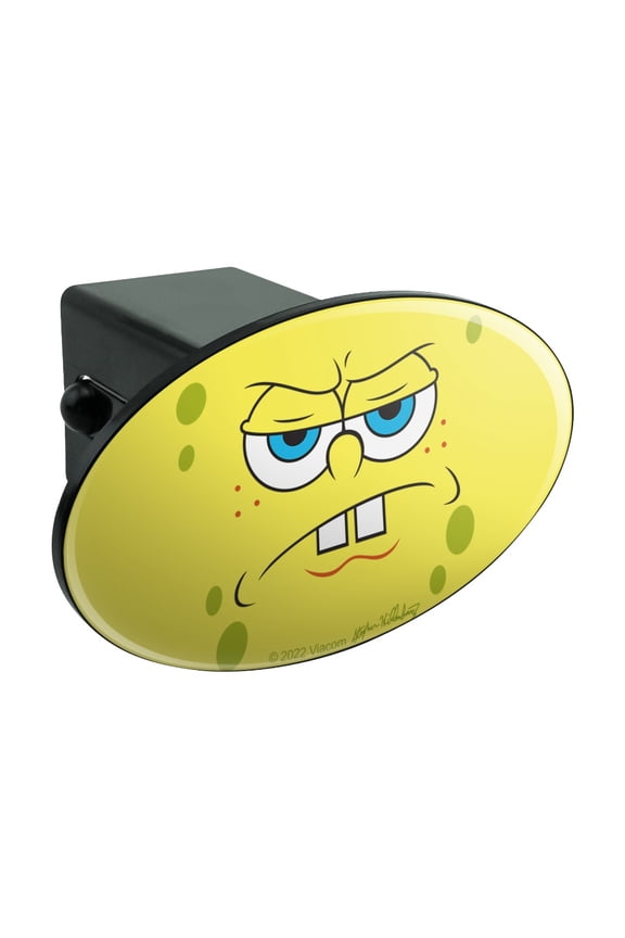 SpongeBob Angry Face Oval Tow Trailer Hitch Cover Plug Insert