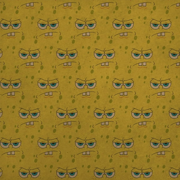SpongeBob Angry Face Premium Kraft Roll Gift Wrap Wrapping Paper