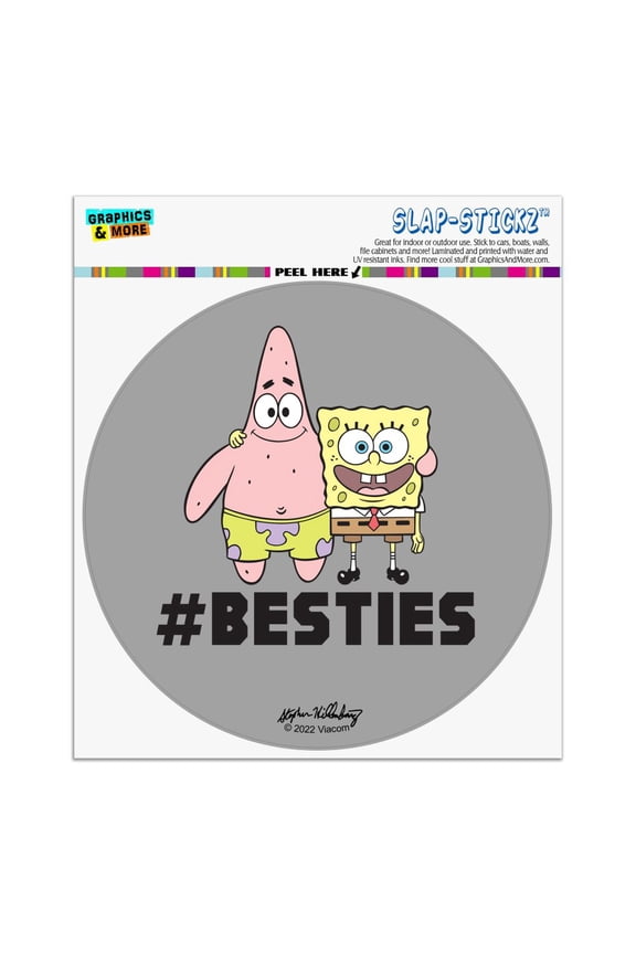 SpongeBob Besties Automotive Car Window Locker Circle Bumper Sticker