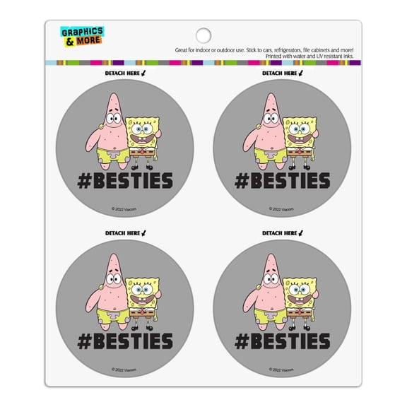 SpongeBob Besties Refrigerator Fridge Locker Vinyl Circle Magnet Set
