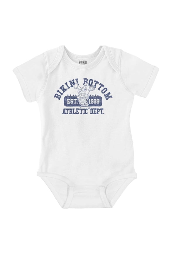 SpongeBob Bikini Bottom Athletes Romper Boys or Girls Infant Baby Brisco Brands NB