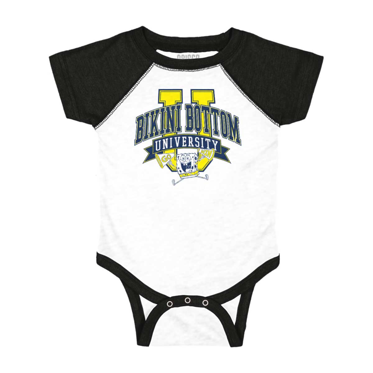 SpongeBob Bikini Bottom University Raglan Romper Boys Girl Infant Baby
