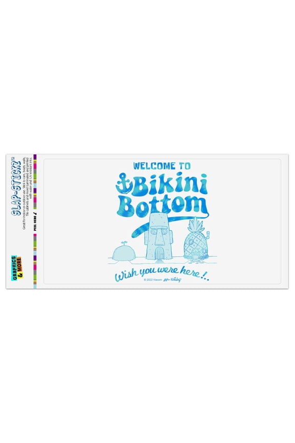 SpongeBob Bikini Bottom Welcome Automotive Car Window Locker Bumper Sticker