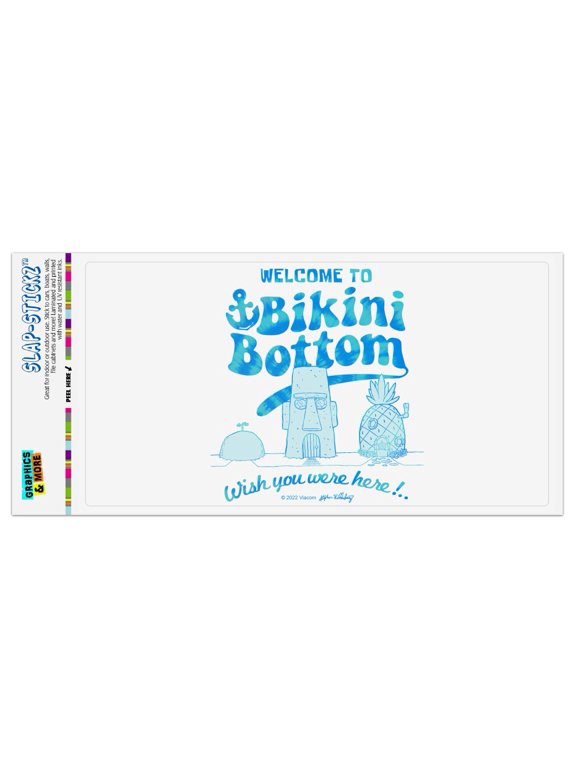 SpongeBob Bikini Bottom Welcome Automotive Car Window Locker Bumper Sticker