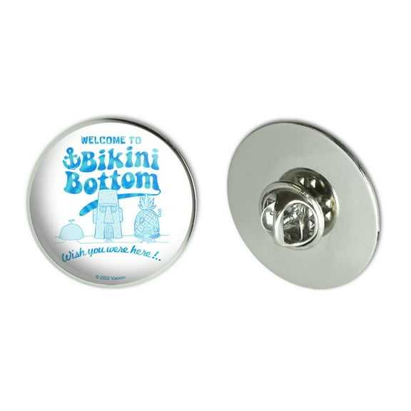 SpongeBob Bikini Bottom Welcome Metal 1.1" Tie Tack Hat Lapel Pin Pinback