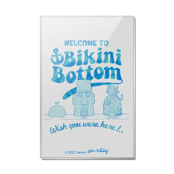 SpongeBob Bikini Bottom Welcome Rectangle Acrylic Fridge Refrigerator Magnet