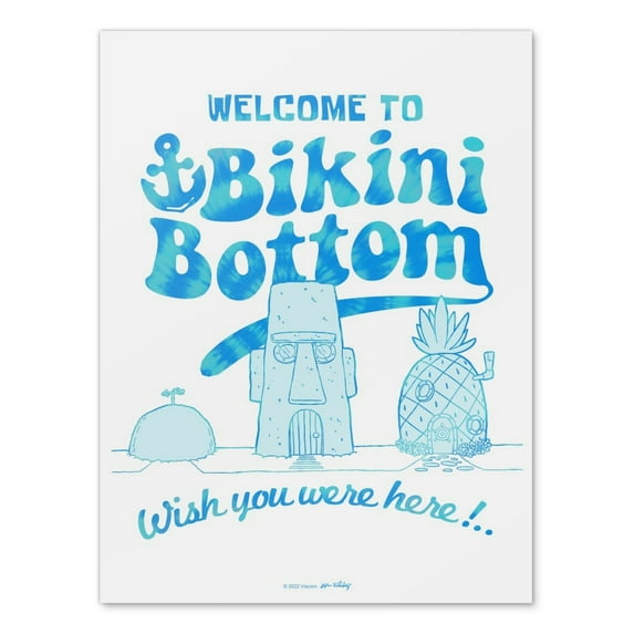SpongeBob Bikini Bottom Welcome Wall Art Picture Paper Poster Décor Home Decoration