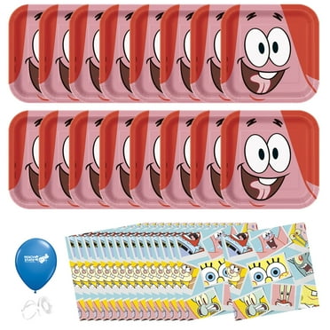 SpongeBob Birthday Party Supplies Bundle  SpongeBob Plates  SpongeBob Napkins  SpongeBob Tablecover  SpongeBob Balloons  SpongeBob Tableware  SpongeBob Decorations Cake for 16