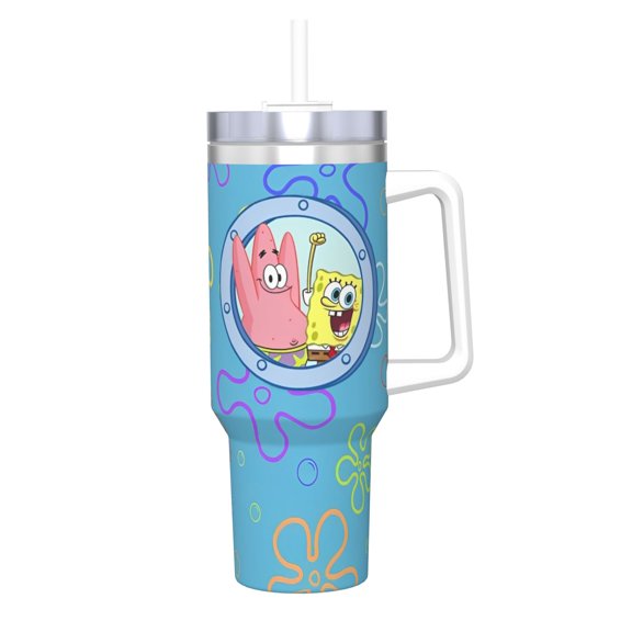 SpongeBob Cartoon Insulated Patrick Star Vacuum Office Home Hot Cold Drinks 40oz Tumbler