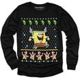 thumbnail image 1 of Tstars SpongeBob Reindeer Kids Funny Holiday Shirt Christmas Gifts for Boys Youth Long Sleeve T-Shirt, 1 of 6