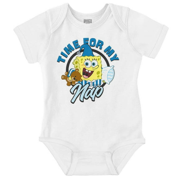 SpongeBob Cartoon Time for My Nap Romper Boys or Girls Infant Baby Brisco Brands 12M