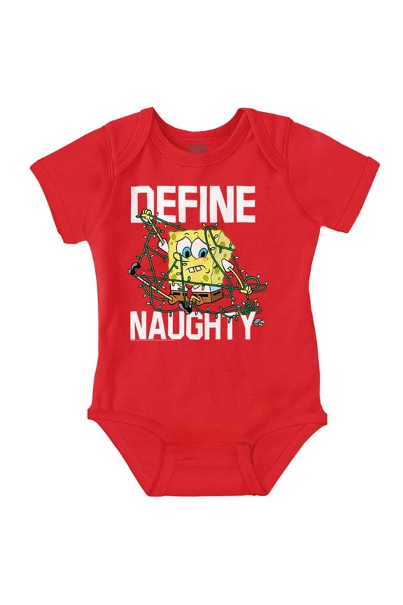 SpongeBob Christmas Define Naughty Baby Romper Boys or Girls