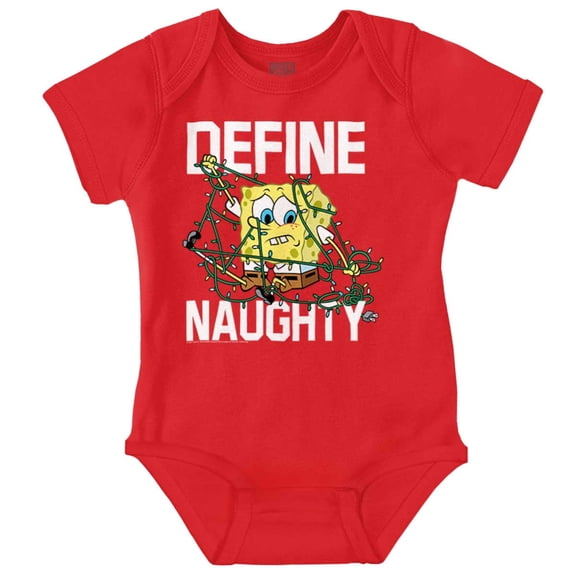 SpongeBob Christmas Define Naughty Baby Romper Boys or Girls