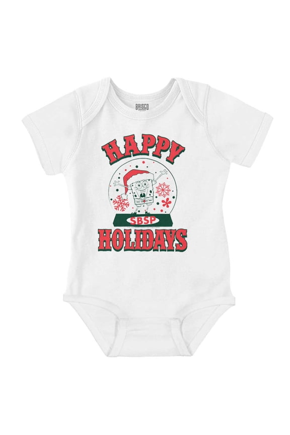 SpongeBob Christmas Snow Globe Baby Romper Boys or Girls