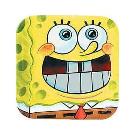 Amscan SpongeBob Classic Square Dinner Plates [set of 8]