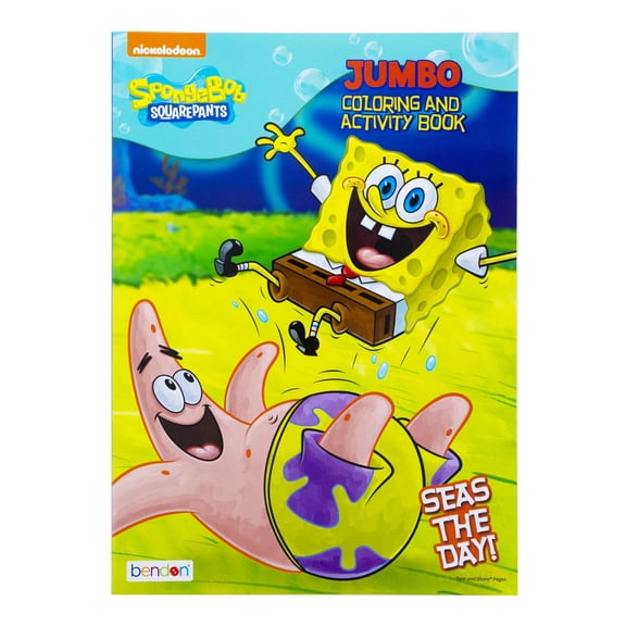SpongeBob Coloring Book 1 Title, Fun Game Workbook for Learning Drawing Coloring, 80 Pages, 1-Pack