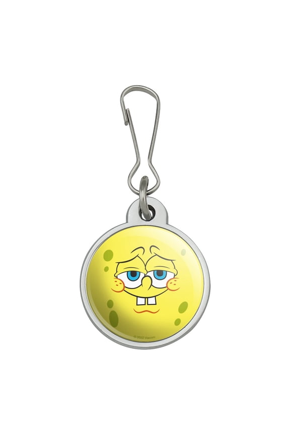 SpongeBob Confident Face Jacket Handbag Purse Luggage Backpack Zipper Pull Charm