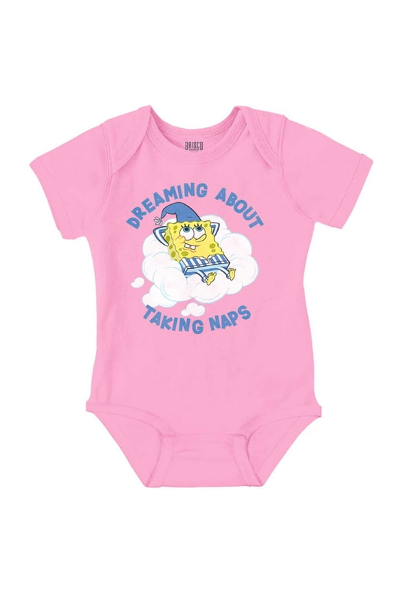 SpongeBob Dreaming About Taking Naps Romper Boys or Girls Infant Baby Brisco Brands 6M