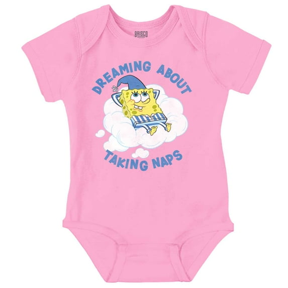 SpongeBob Dreaming About Taking Naps Romper Boys or Girls Infant Baby Brisco Brands NB